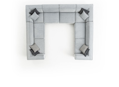 Living room Corner sofa U-shape Luxury Modern Design Gray Big Sofa Living landscape